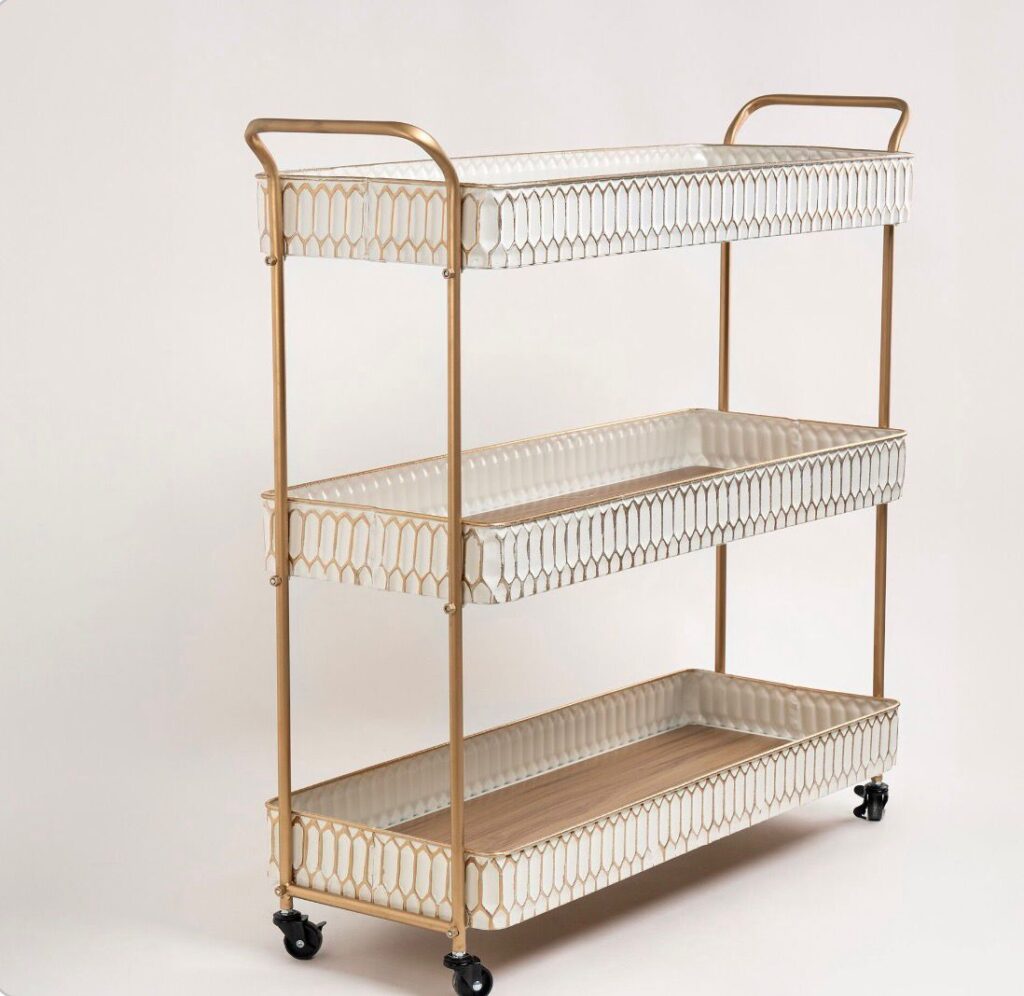 Aura Three Tier Serving Trolley