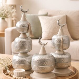 Ramadan Moonlight minarates-Silver & Nud