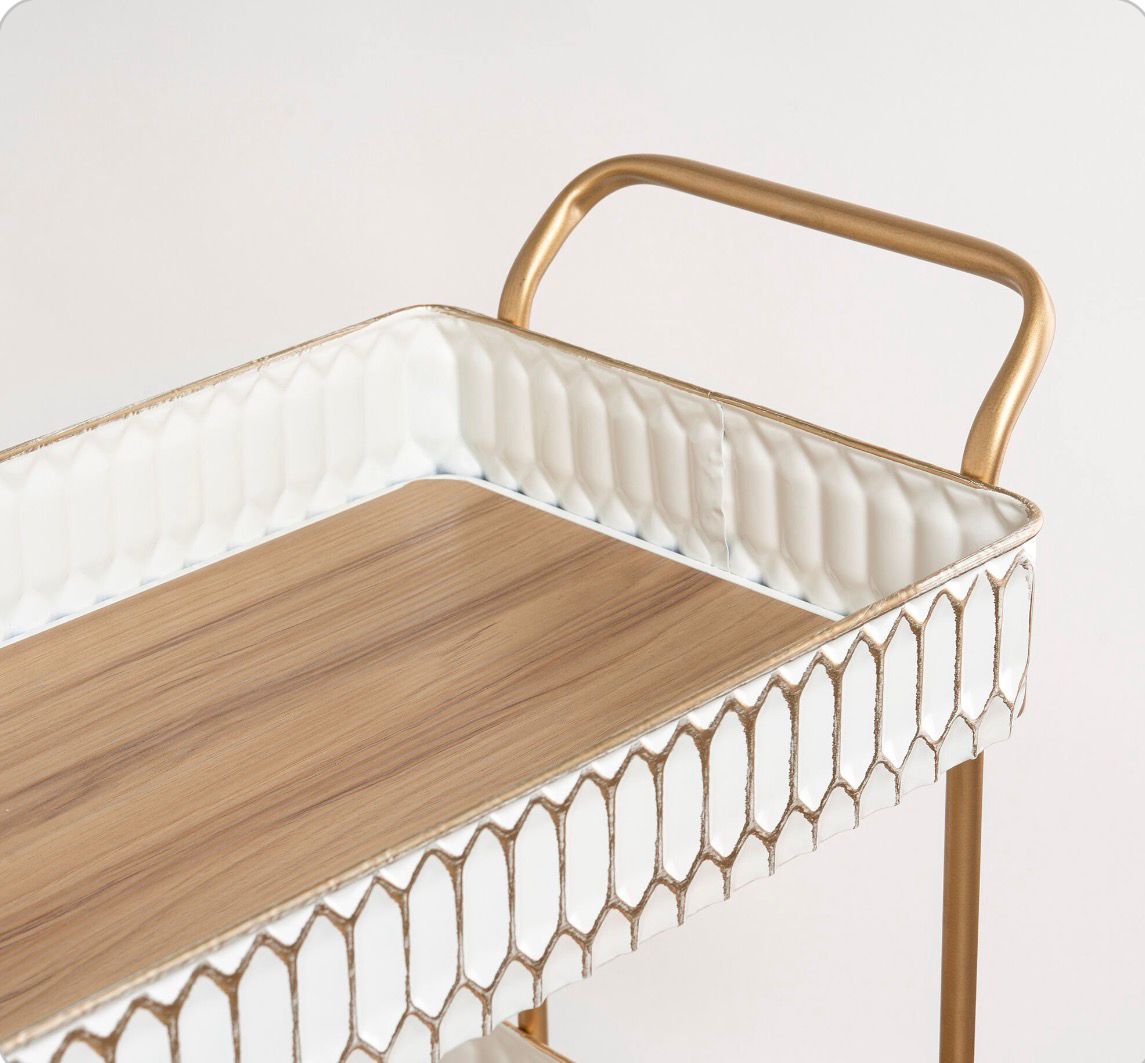 Aura Three Tier Serving Trolley - Image 3