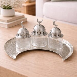 Crescent Luxe Silver Serving Set