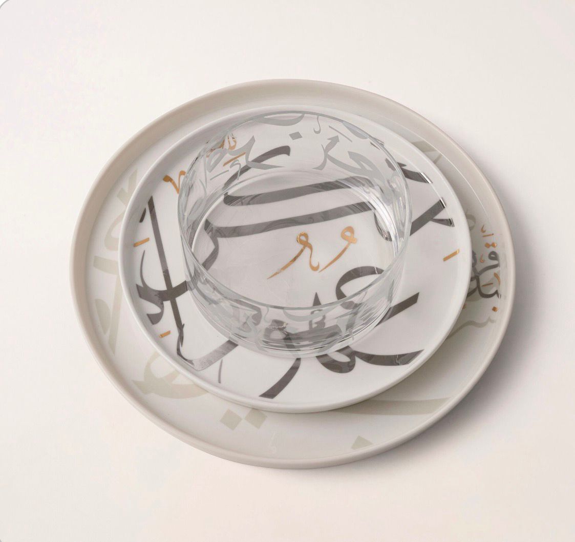 Taraf Gold & Silver Porcelain Dinner Set – 18 Pieces - Image 5